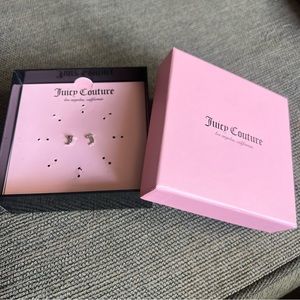 NIB NEW Juicy Couture Silver Tone "J" Earrings Jewelry